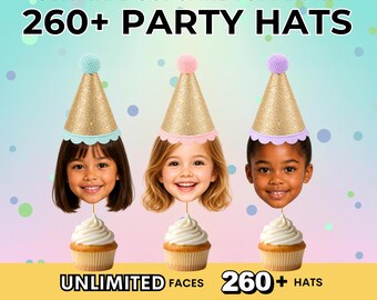 Face Cupcake Topper, Custom Baby Face Cupcake Topper, First Birthday Cupcake Topper, Printable