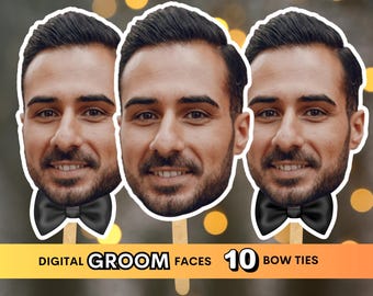 Face on a Stick, Digital Head On A Stick, Printable Big Head Cutout, Groom Face Fans, Funny Groom Face Fan, Bachelor Party Decor