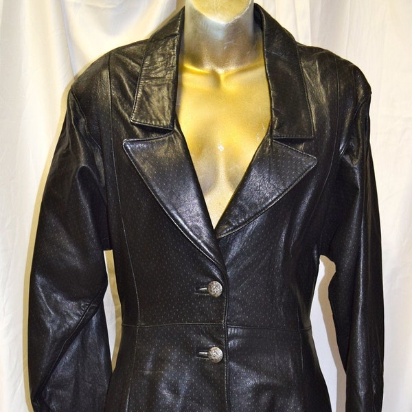 Leather Coat - Etsy