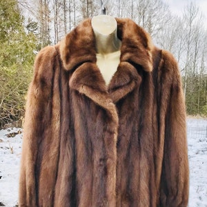Short Mink Fur Coat Mink SAGA Fur Coat Full Skin MEXA Petra