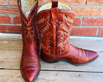 Vintage Men's Western Cowboy Boots Size 10, Cowboy Boots, Vintage Cowboy Boots, Vintage Boots