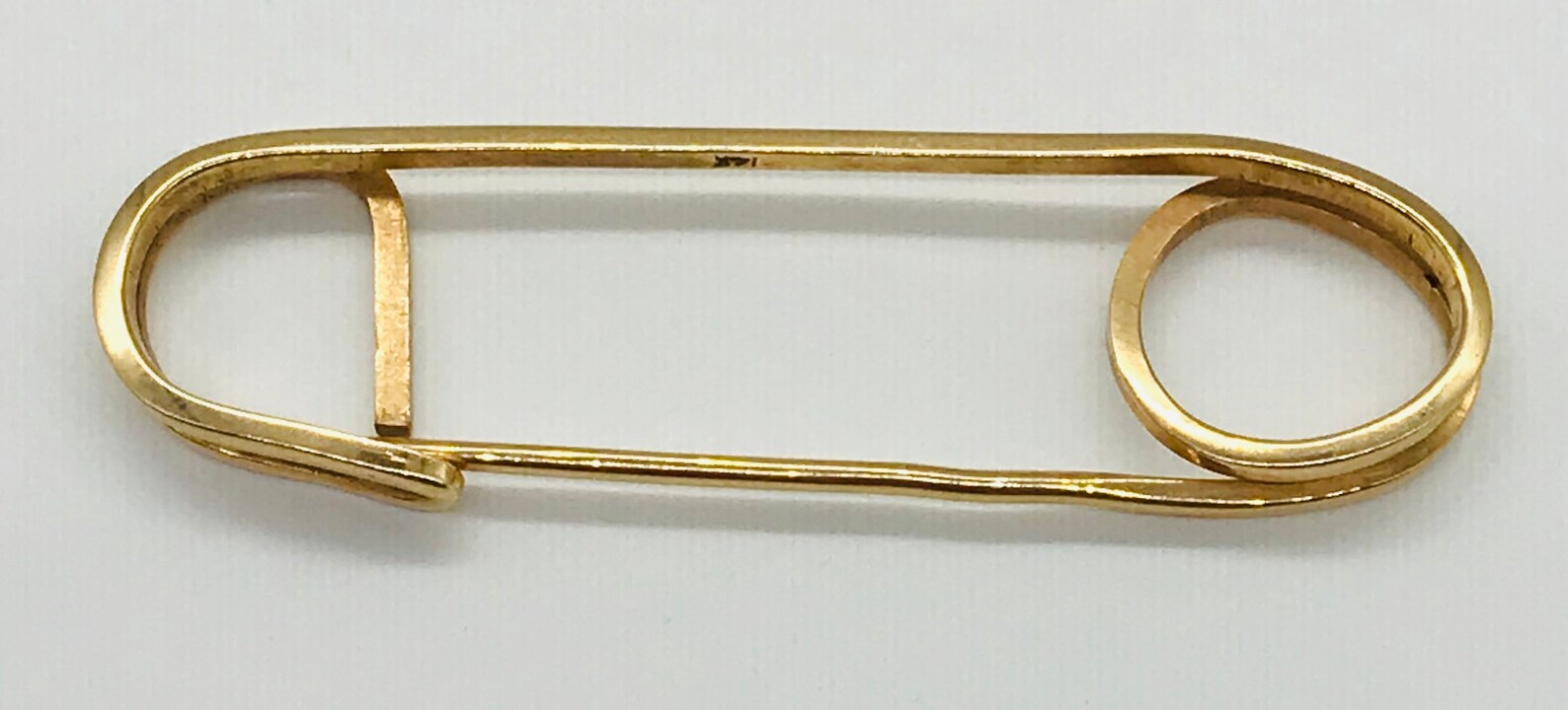 Vintage Large 14k Yellow Gold Safety Pin Brooch, Vintage Pin, Vintage Gold Safety Pin, Vintage
