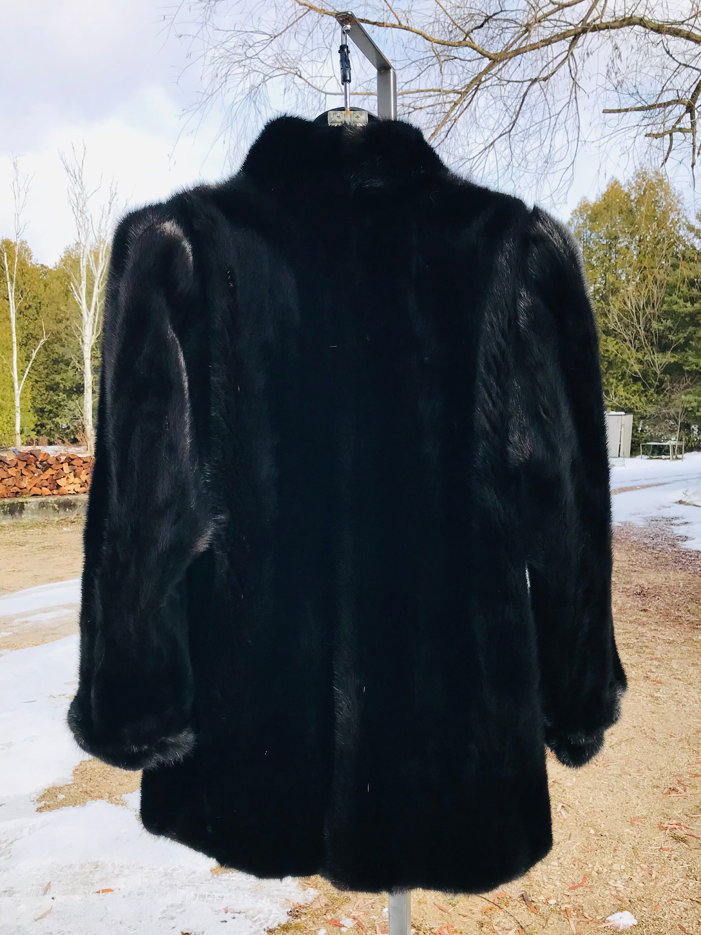 Vintage Black Mink Jacket, Fur Coat, Fur Jacket, Eco Fur, Used Fur ...