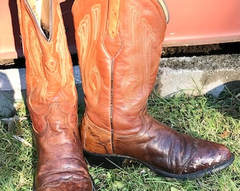 Vintage Men’s Tan Western Cowboy Boots Size 8, Vintage Cowboy Boots, Vintage Western Wear, Vintage Boots, Men’s Cowboy Boots, Boots Men