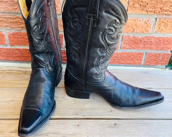 Vintage Men Western Cowboy Boots size 10 1/2, Cowboy Boots, Vintage Cowboy Boots, Vintage Boots