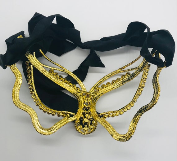 Masquerade Mask Czechoslovakia Crystals Style MJ2… - image 2