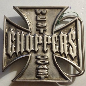 Vintage West Coast Choppers Belt Buckle, Motorcycle Belt