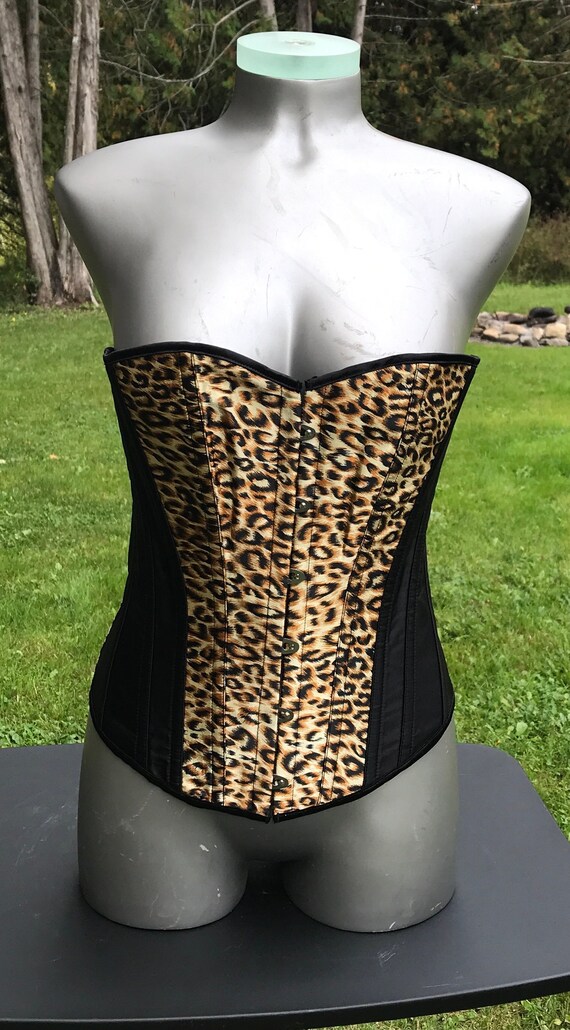 Vintage Leopard Print Corset Animal Print Corset Leopard Print