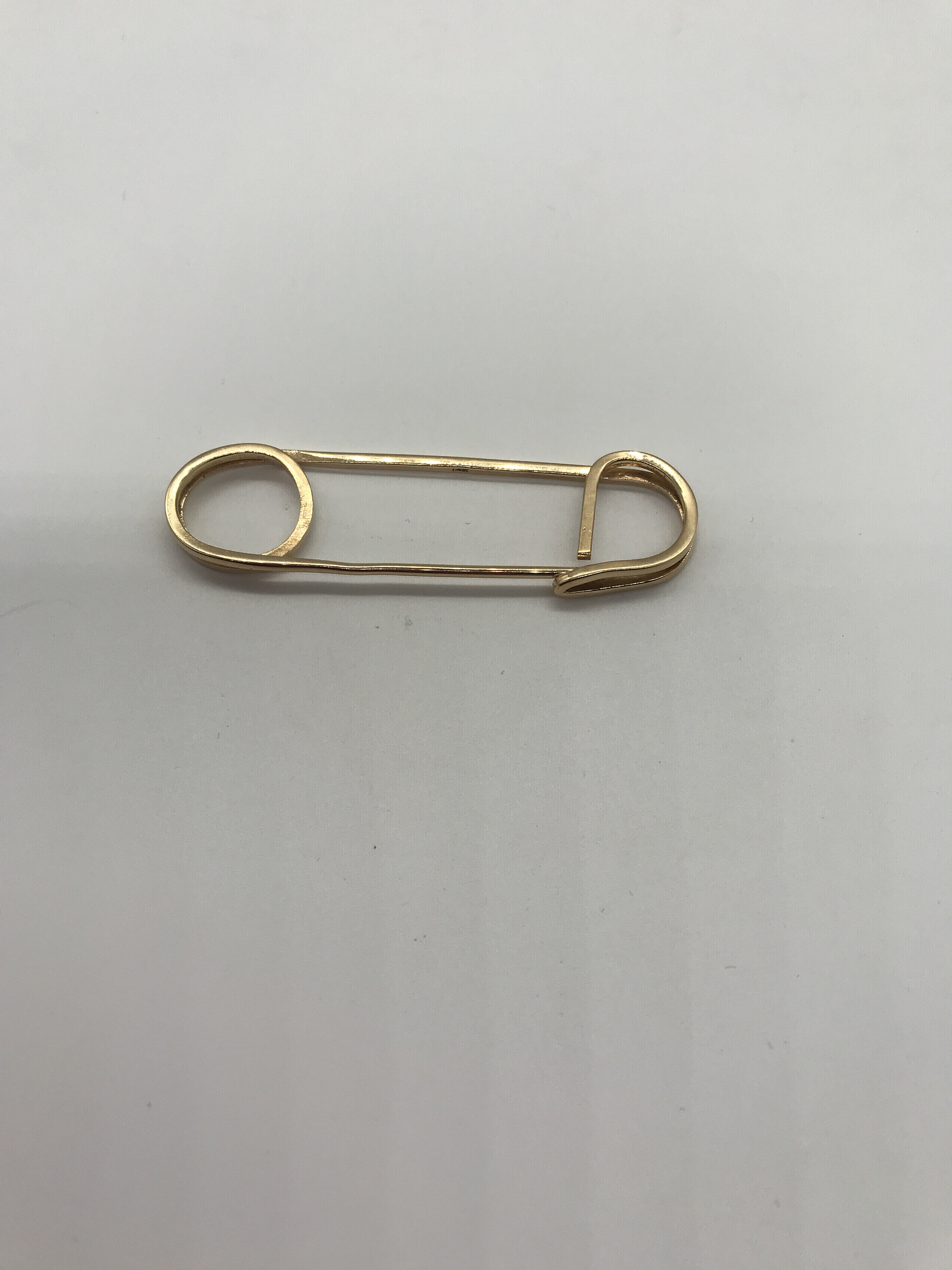 Vintage Large 14k Yellow Gold Safety Pin Brooch Vintage Pin Etsy