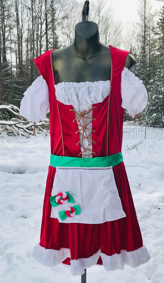 Miss Peppermint Christmas Costume Plus Size 1X 2X Christmas Outfit Mrs. Claus Dress Santa Outfit Santa Outfit Christmas Costume Etsy Canada