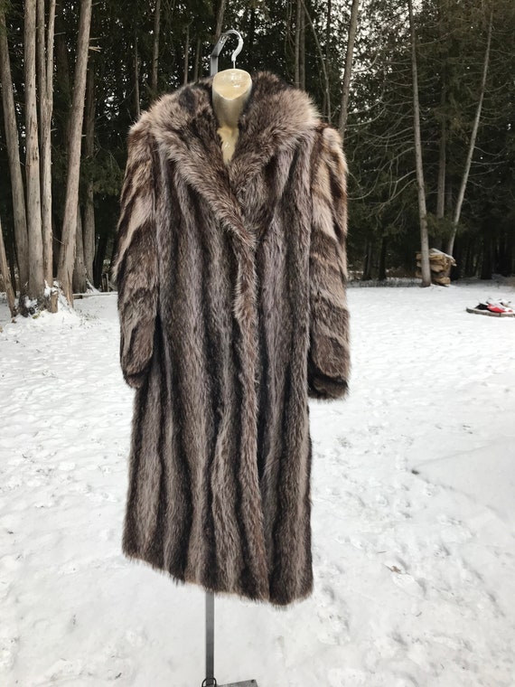 Raccoon Fur Coat Vintage 