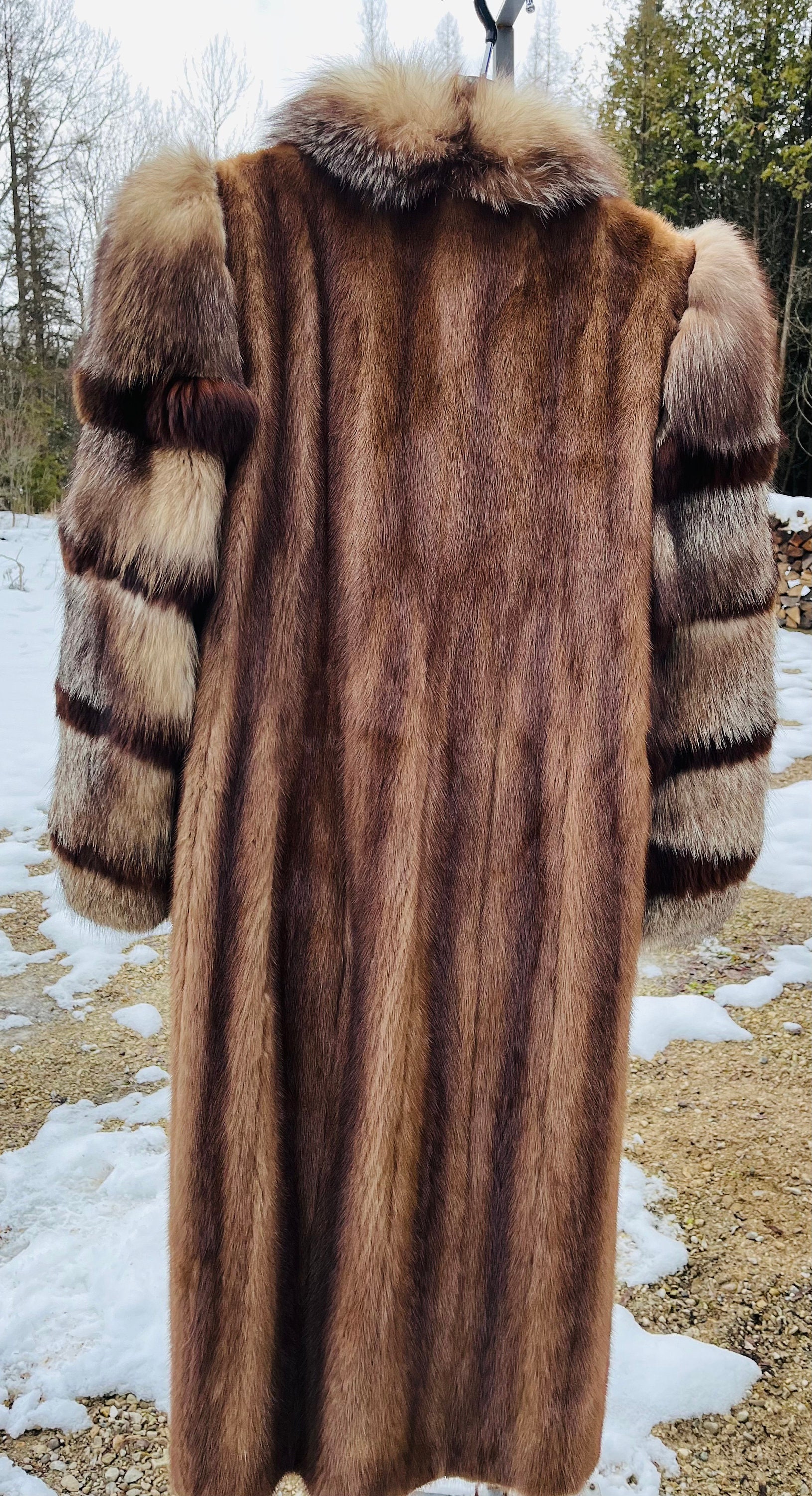 Vintage Deluxe Paul Magder Caramel Mink Fur With Arctic Fox - Etsy