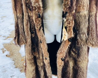 Vintage Unisex Raccoon Fur Jacket, Vintage Fur Coat, Vintage Vintage Unisex Raccoon Fur Jacket, Vintage Fur Coat, Vintage