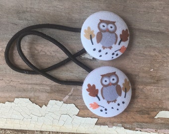 Woodland Owl Hair Bands, Hair Bobbles, Owl Gift Accessories, Owl Lover, Bird Lover, Girls Hair Ties, Hair Elastics, Gifts For Girls