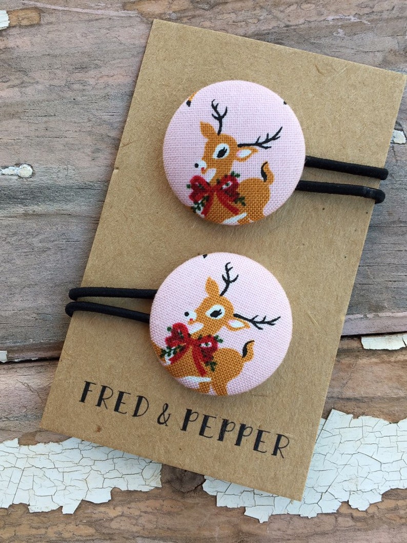 Reindeer Hair Ties For Girls
