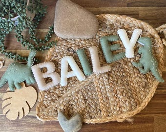 Dinosaur Name Sign Decor