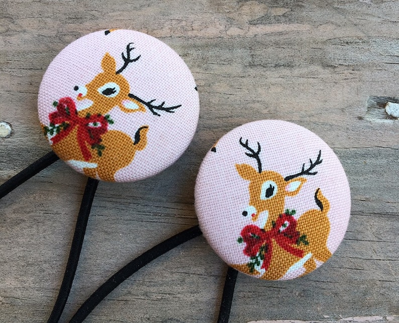 Reindeer Hair Ties For Girls