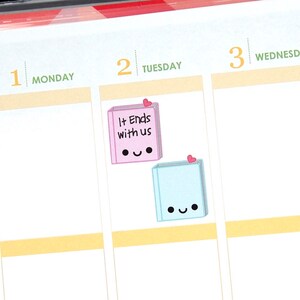 Happy Book Write in Tracker Reminder Cute Kawaii Planner Stickers Erin ...