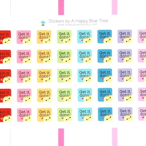 Glücklich bekommen es getan Erinnerung Aufkleber für Erin Condren Life Planner ECLP Mambi Kikkik Midori persönliche Kawaii süße Besorgungen Einkaufen