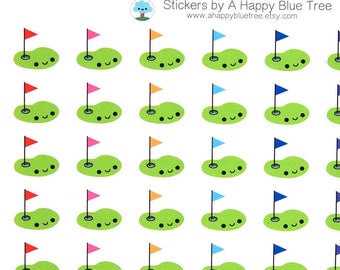 Happy Golf Tournament Practice Reminder Kawaii Stickers Erin Condren Personal Planner Midori Plum Personal Mambi Kikkik Funny Driving Range