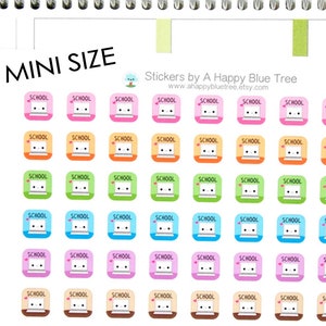 MINI glücklich Online Home Schule SQUARE Tracker Erinnerung Aufkleber Erin Condren Life Planner persönliche Kawaii gemischt Lehrer Fernunterricht