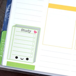 Happy Study Full Box Tracker Reminder Cute Kawaii Planner Stickers Erin ...
