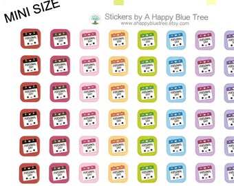 MINI Happy Personal Day Square Tracker Reminder Cute Kawaii Planner Stickers Erin Condren Kikkik Personal Funny Cute Work Off Vacation
