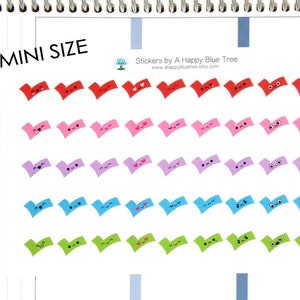 MINI glücklich Checkmark EMOTIONS Themen Aufkleber für Erin Condren Life Planner ECLP Mambi persönliche Pflaume Kikkik Midori Kawaii niedlich klein getan