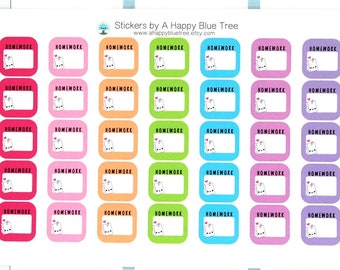 Happy Homework Write-in Square Reminder Tracker Cute Kawaii Planner Stickers Erin Condren Life Midori Science Math Study Help School Tests