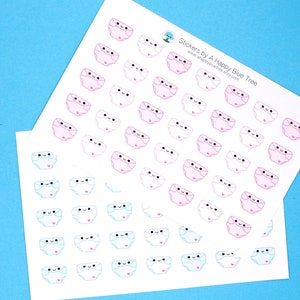 Happy Baby Diaper Reminder Tracker Cute Kawaii Planner Stickers Erin Condren ECLP Mambi Kikkik Plum Midori A6 Personal Funny Change Buy image 1