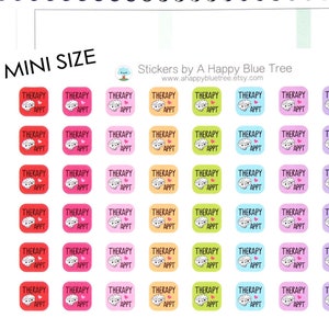 Happy MINI Therapy Appointment Reminder Tracker Cute Kawaii Planner Stickers Condren Mambi Personal Psychologist Psychiatrist Counseling