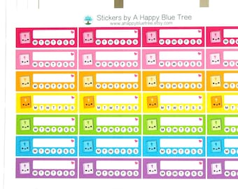 Gelukkige studie wekelijkse gewoonten label herinnering tracker kawaii planner stickers erin Condren persoonlijk mambi schattig grappig bidden schrift lezen studie