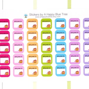 Glad Organisera Skriv-i-Kvadrat Tracker Påminnelseklistermärken Erin Condren Livsplanerare Mambi Kikkik Personlig Kawaii Söt Rolig Städa Utrensning