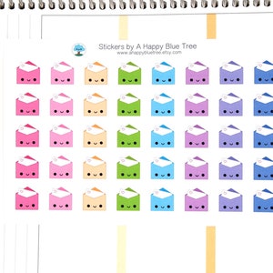 Happy Letter Pen Pal/Thank You Notes Reminder Tracker lindo Kawaii Planner pegatinas Erin Condren Life Planner ECLP Personal Funny Mail Day
