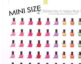 MINI Happy Nail Polish Manicure Pedicure Reminder Erin Condren Life Planner Mambi Filofax Midori Kawaii Cute Funny Appointment