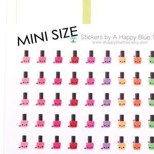 MINI glücklich Nagellack Maniküre Pediküre Erinnerung Erin Condren Life Planner Mambi Filofax Midori Kawaii süße lustige Termin