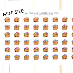 May include: A sheet of 48 mini stickers featuring a cartoon box with a smiling face and the word "Declutter" on it. The box is filled with colorful items, including clothes, books, and toys. The stickers are perfect for adding a touch of fun to your planner or journal.