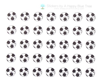 Happy Soccer Ball Game Practice TV Reminder Kawaii Stickers Erin Condren planner Midori Plum Mambi Personal Kikkik Funny Football