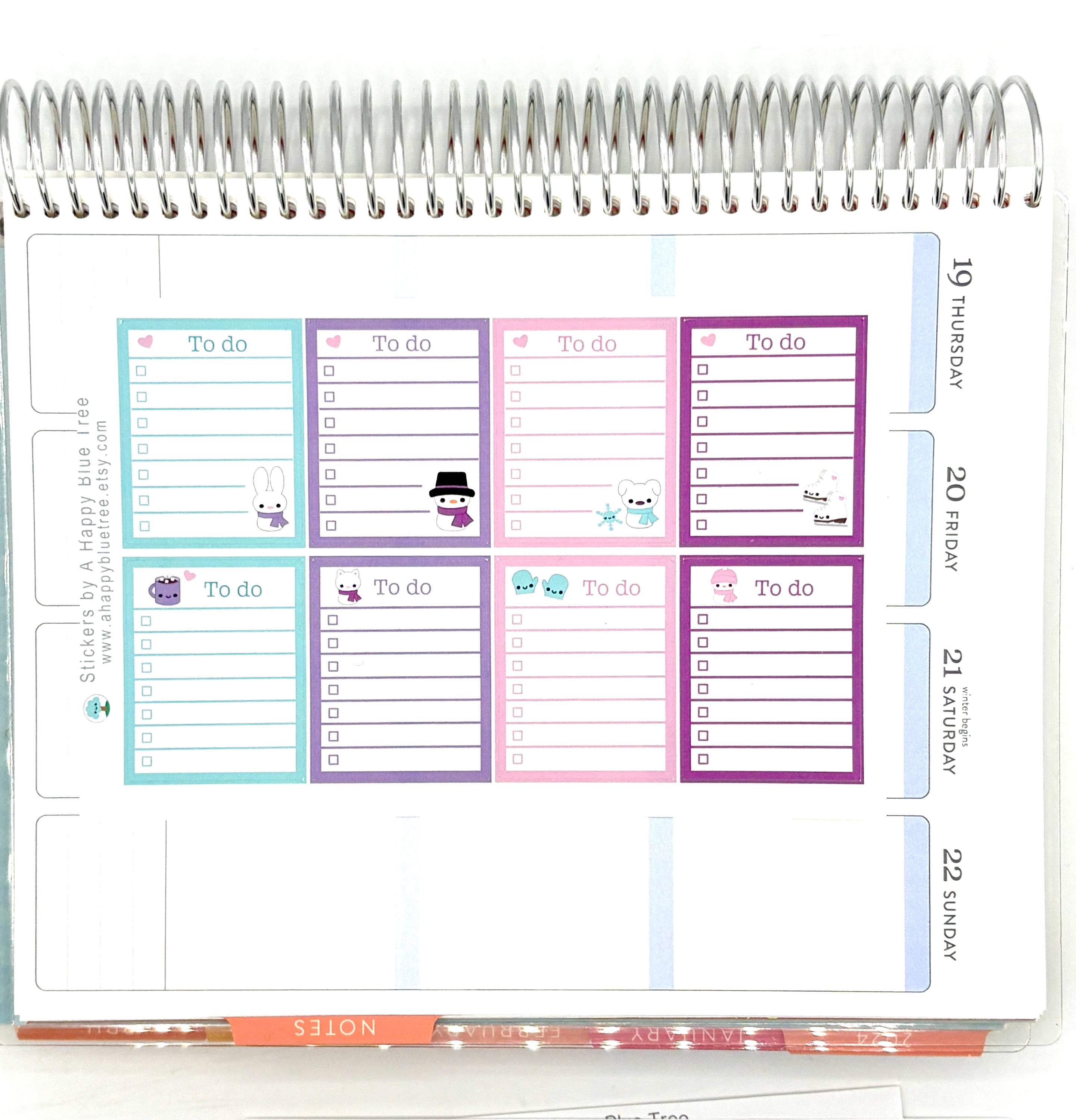 Winter to Do List Full Box Stickers Erin Condren Life Planner Vertical ...