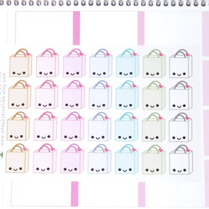 Happy Shopping Bag Write in Tracker Reminder Cute Kawaii Planner ...