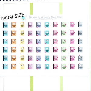 MINI Happy Report Due Reminder Tracker Cute Kawaii Planner Stickers Erin Condren Midori Personal A5 Mambi Kikkik Funny Project Paper School image 3