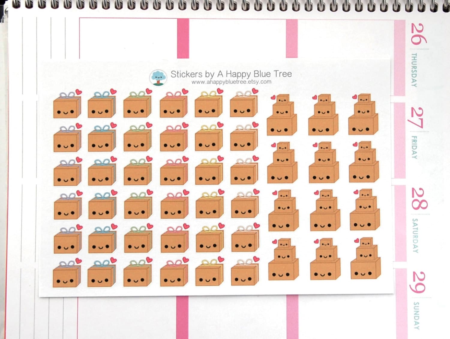 Happy Package Reminder Tracker Cute Kawaii Planner Stickers Erin ...