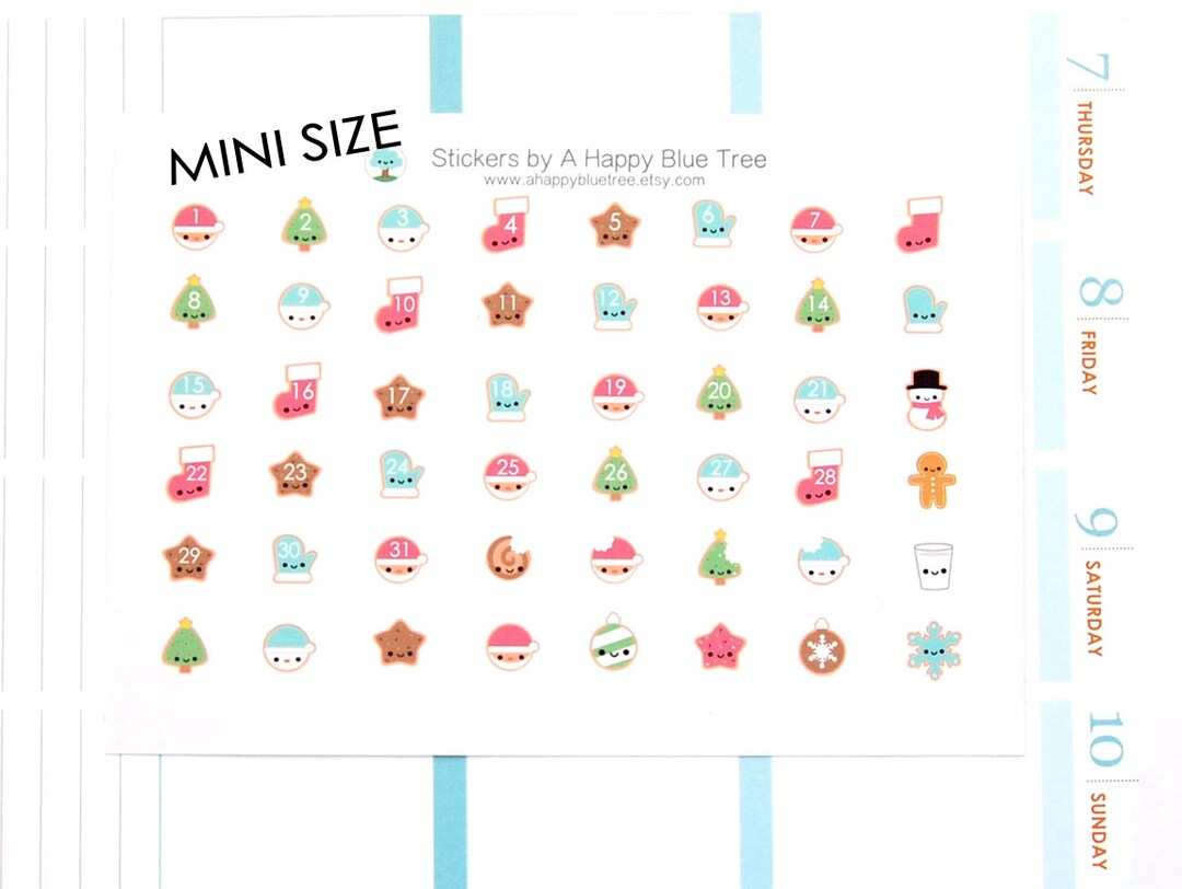 Tiny Happy Christmas Cookies Monthly Date Dots Covers Erin Condren Life ...