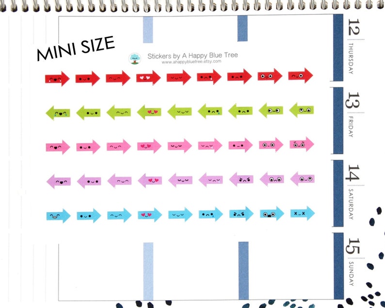 MINI Happy Arrow EMOTIONS Themed Stickers for Erin Condren Life Planner ...