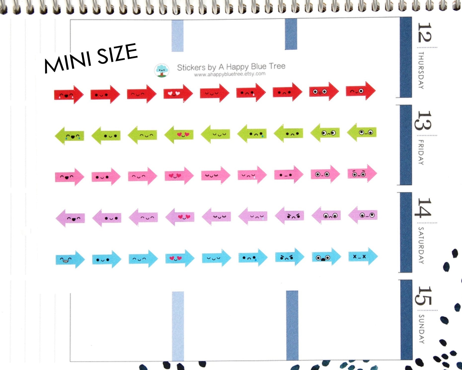 MINI Happy Arrow EMOTIONS Themed Stickers for Erin Condren Life Planner ...