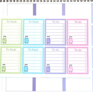 Happy Suitcase Travel List Full Box Stickers for Erin Condren Life ...
