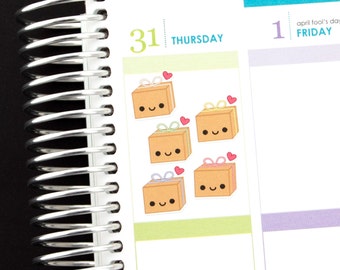 Happy Package Reminder Tracker Cute Kawaii Planner Stickers Erin Condren Midori Notebook Calendar Scrapbook Funny Mail Day