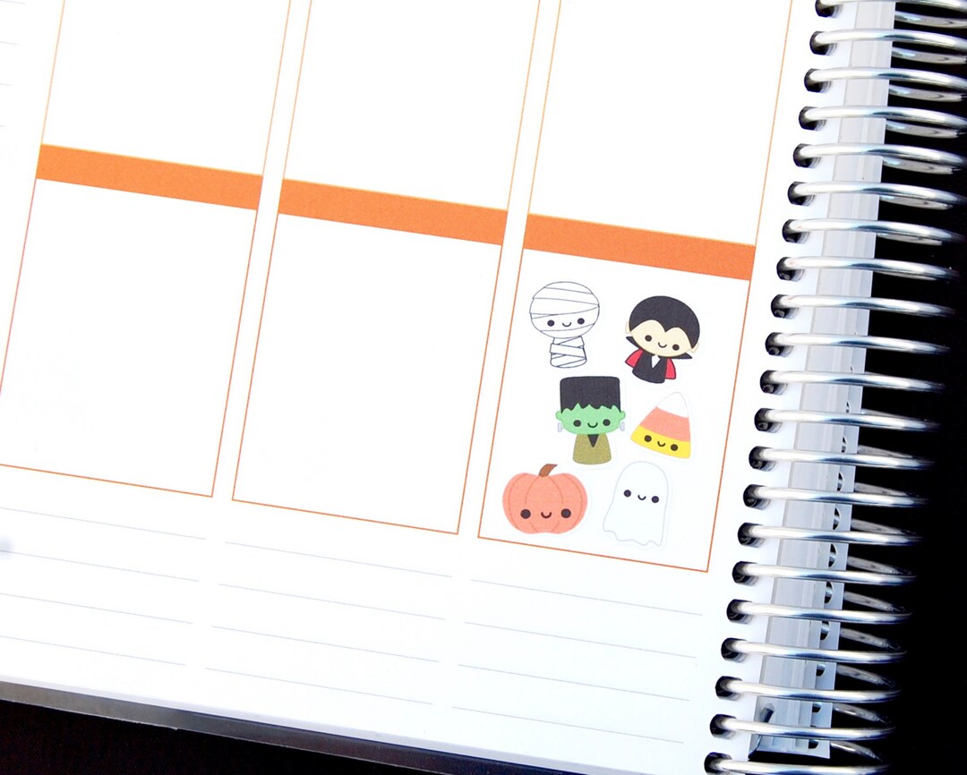 Happy Halloween Stickers for Erin Condren Life Planner ECLP Mambi ...