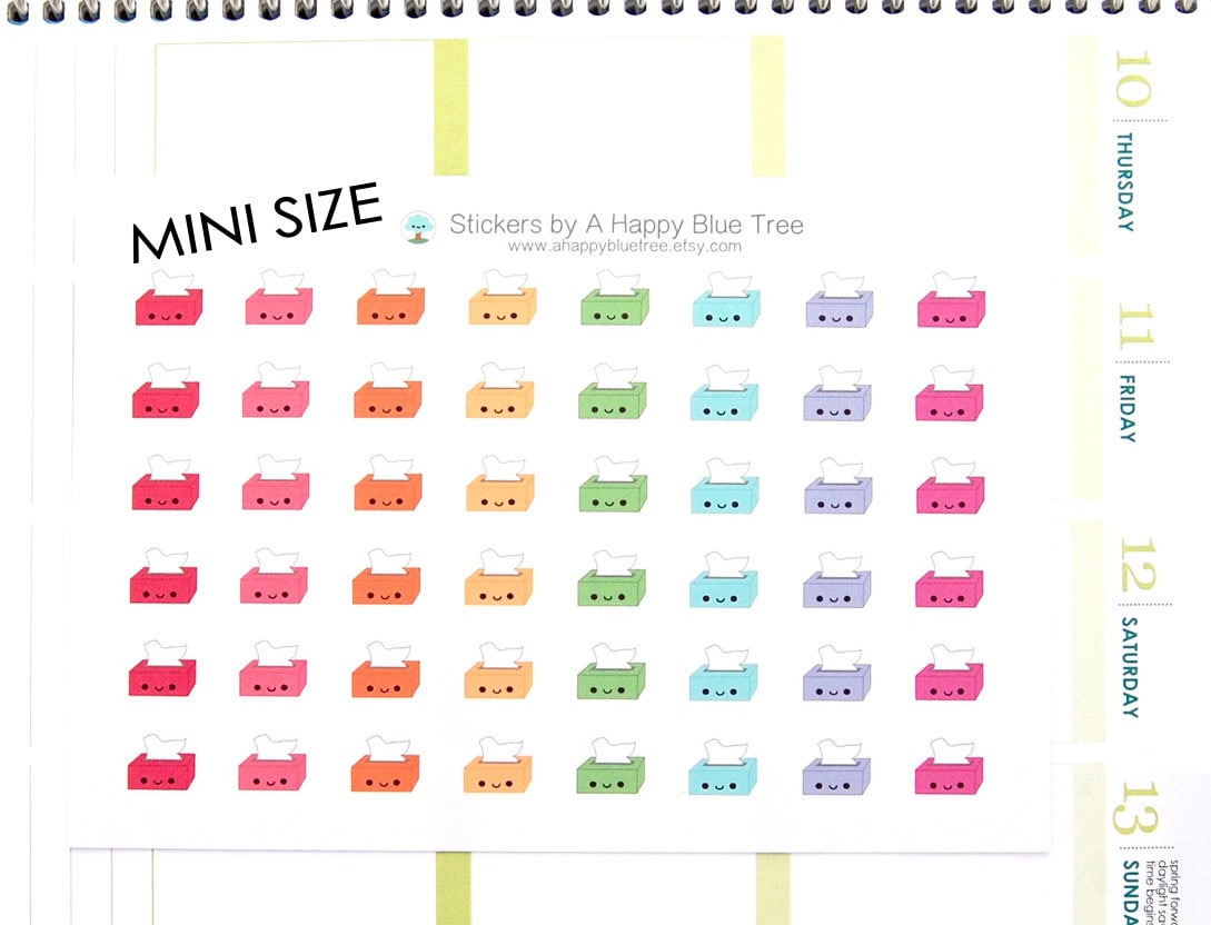 MINI Happy or Sad Tissue Box Reminder Cute Kawaii Personal - Etsy
