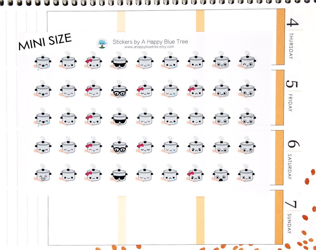 MINI Happy Dinner EMOTIONS Themed Stickers for Erin Condren Life ...